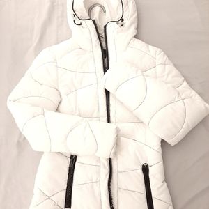 White winter puffer jacket